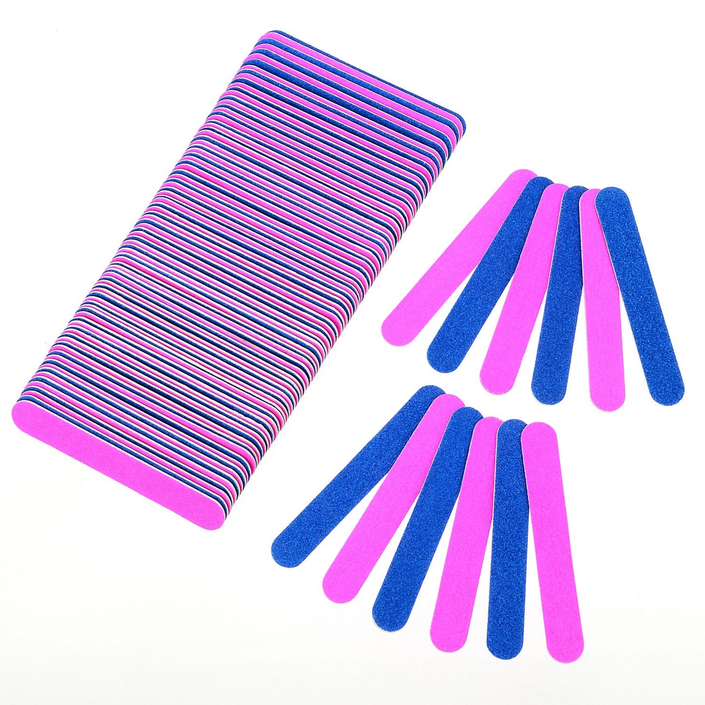 Sumind 100 Pcs Nail File Professional Emery Boards Disposable Grit Nail File 3.35 x 0.51 x 0.05 Inch Double Sided Manicure Tools Kits Pedicure