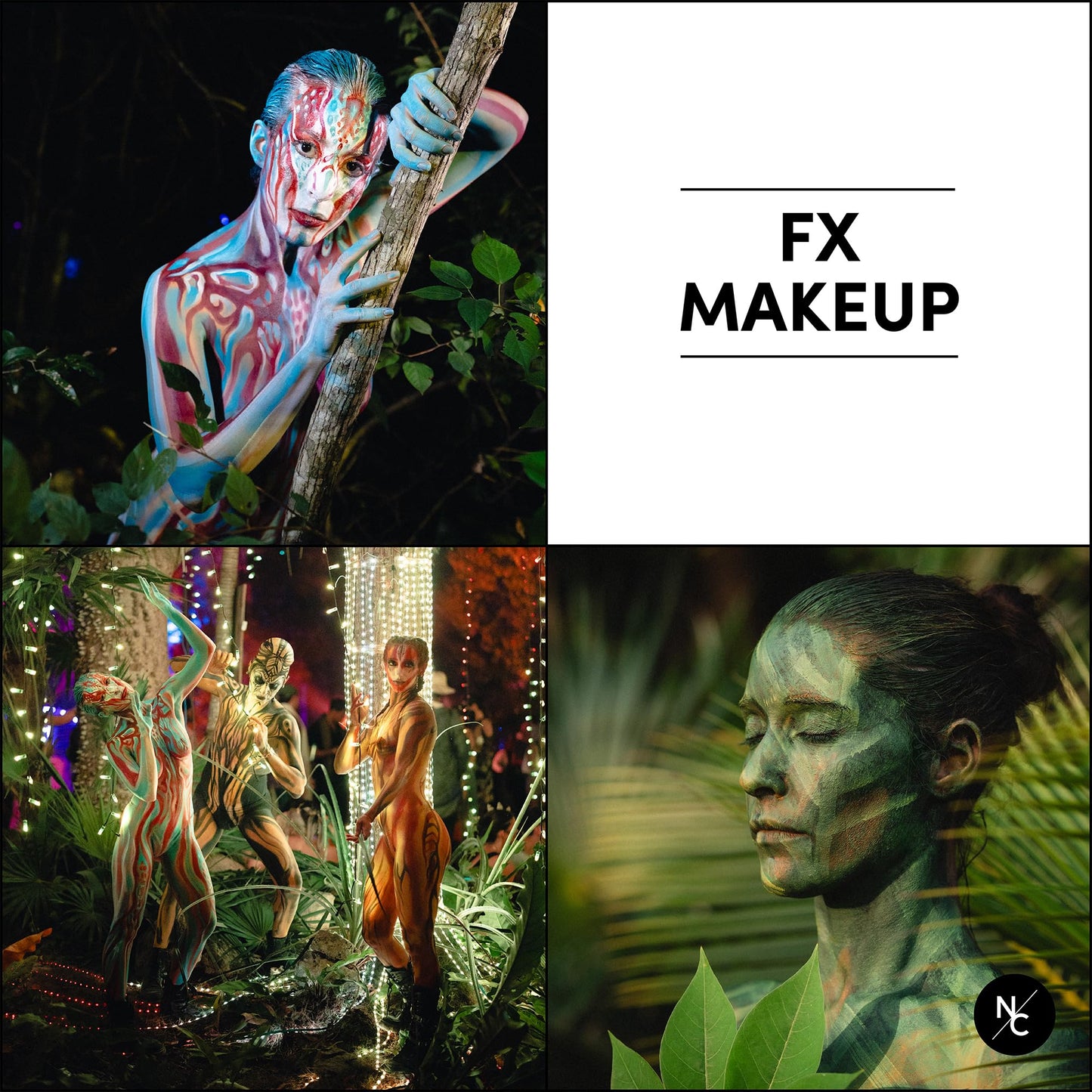 Narrative Cosmetics FX 12-Color Palette - Water-Activated Face & Body Paint for SFX, Theater, Cosplay - High-Pigment, Blendable SFX Makeup