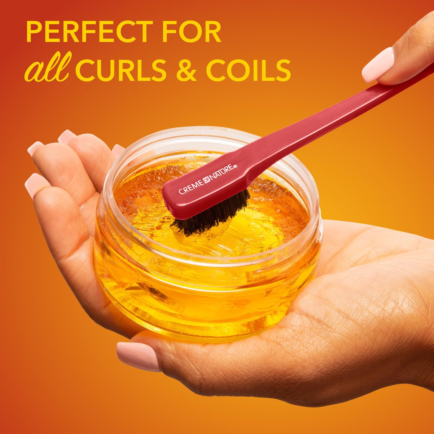 Creme of Nature Perfect Edges™ Firm Hold Edge Control Gel, 24-Hour Hold, Non-Flaking, Frizz Control, Sleek Hair Gel, Argan Oil Edge Styler, 2.25 oz