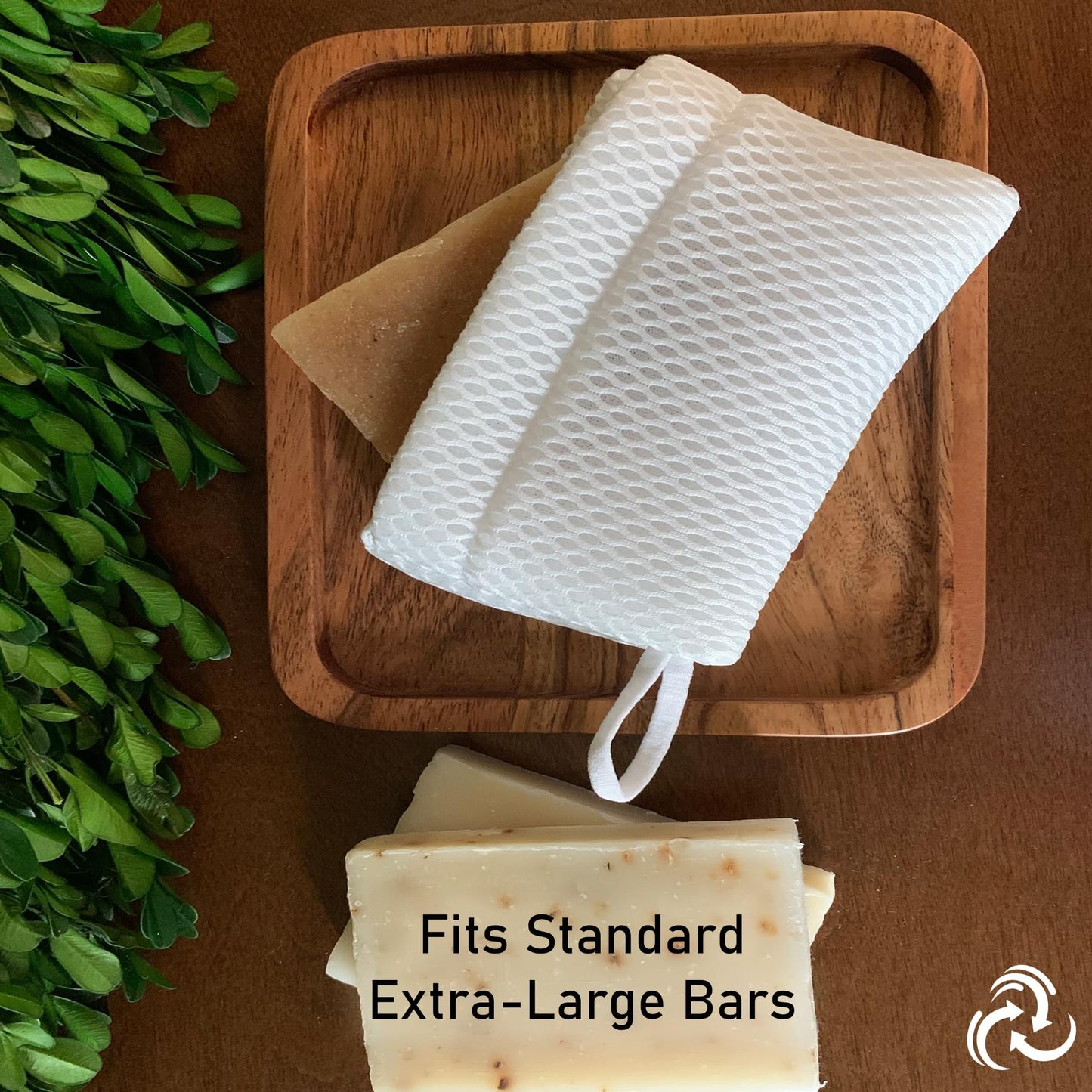 Soap Envelope 100% Recycled - Soap Saver Pouch for bar soap, Loofah Bath Scrubber for Bar Soap + Gentle Exfoliator, mesh soap Bag, soap Pouch