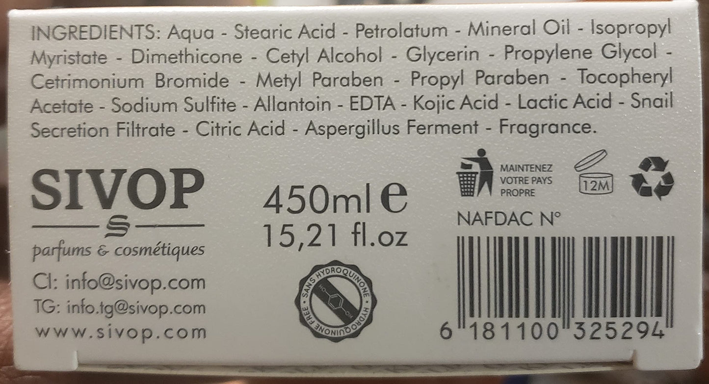 NA Gold Skin Clarifying Body Lotion with Snail slime (Hydroquinone Free) 250 ml. 8.45 fl.oz