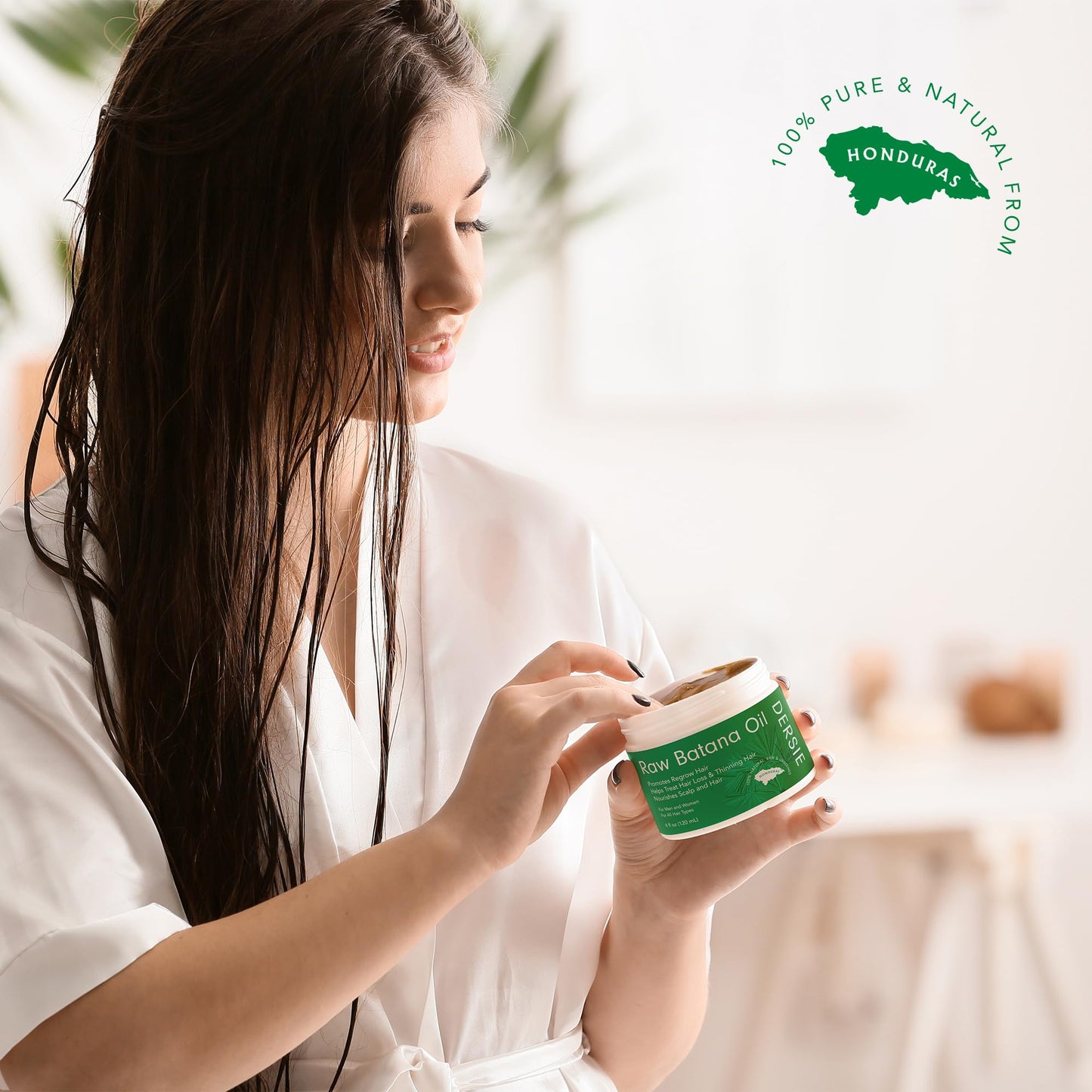 Dersie Batana Oil for Hair Growth: Unrefined Raw Batana Oil Paste Sourced from Honduras - 100% Pure & Organic for Thicker & Stronger Hair - Works as