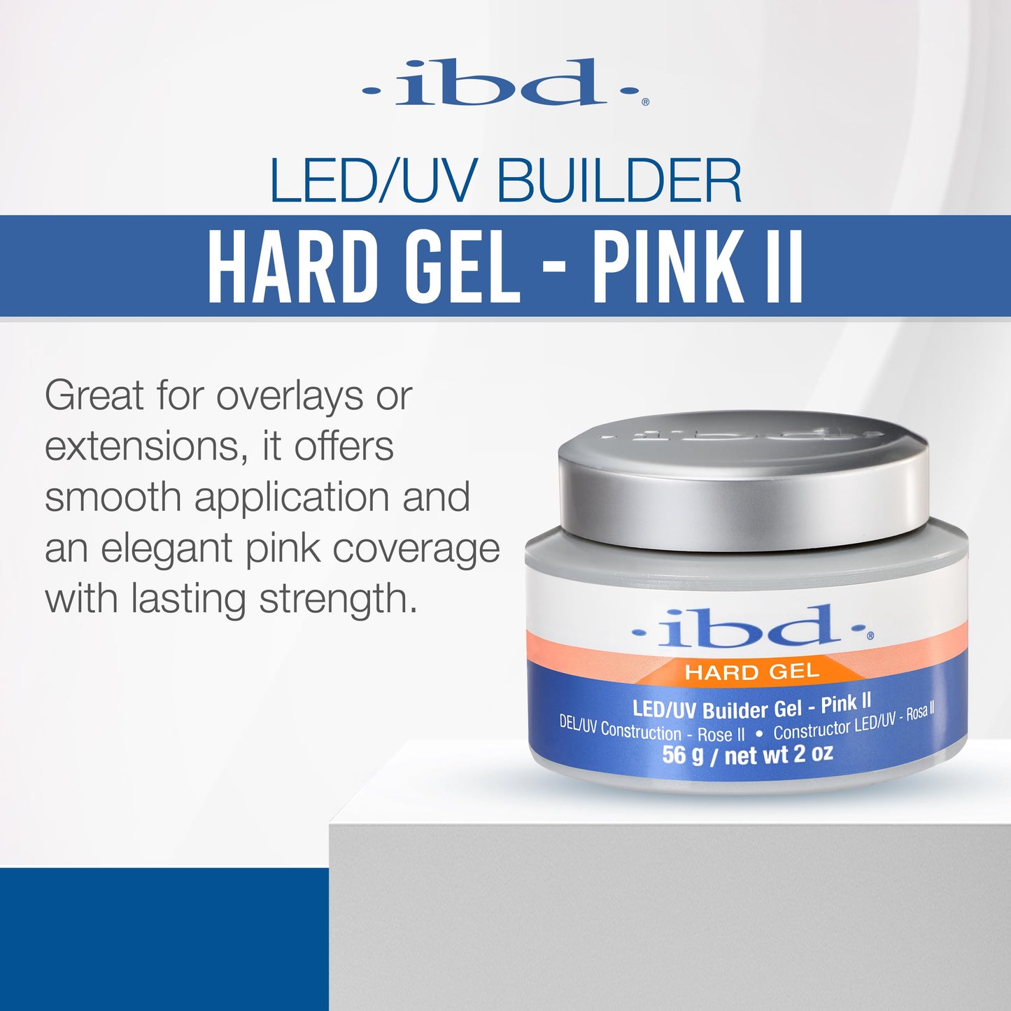 IBD Hard Gel LED/UV, Builder Gel, Pink II, 2 oz Beauty & Personal Care IBD