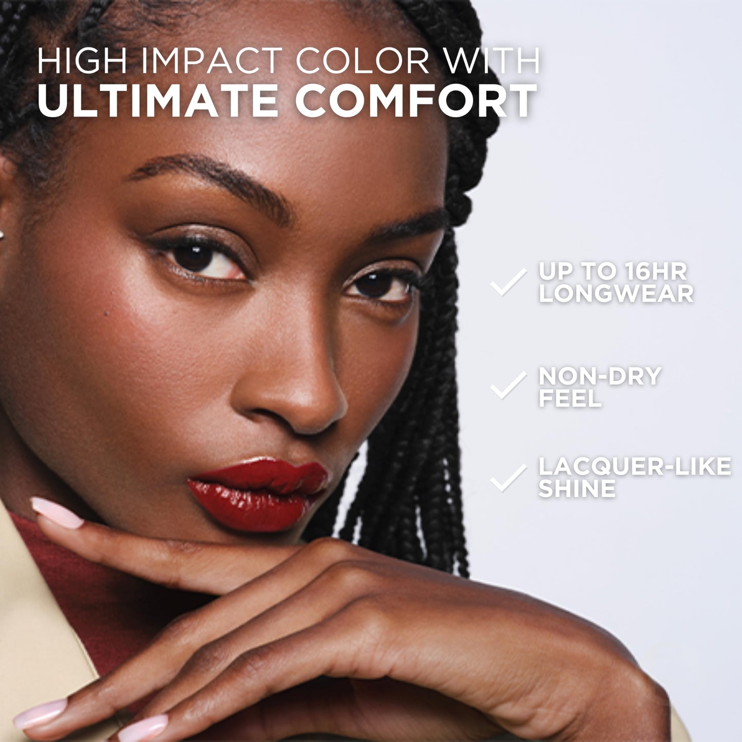 L'Oreal Paris Infallible Lacque Resistance Liquid Lipstick, 16HR Long Lasting Lip Makeup with Lacquer-Like Shine and Zero Transfer, 600, Le Nu Rose