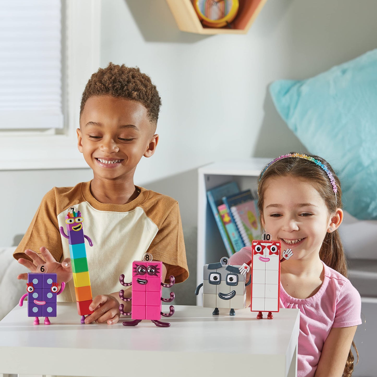 hand2mind Numberblocks Friends Six to Ten – Action Figure Set of Counting Blocks, Math Toys & Figurines for Toddlers, Kids Ages 3+, Birthday Gift