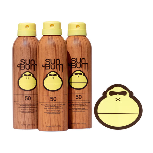 Sun Bum Original Moisturizing Sunscreen Spray SPF 50 with Sonny Sticker, Vegan and Hawaii 104 Act Compliant, Octinoxate & Oxybenzone Free, Broad
