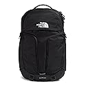 The North Face Surge Commuter Laptop Backpack - Daypack, Water Repellent, 16" Laptop Sleeve, Reflective Details, TNF Black/TNF Black-NPF, One Size