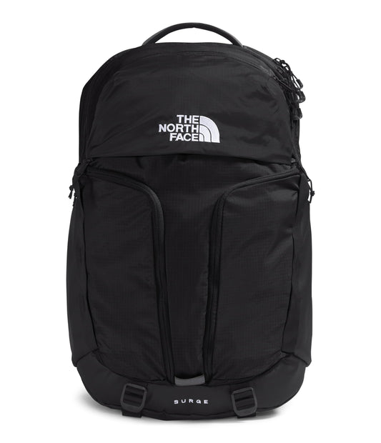 The North Face Surge Commuter Laptop Backpack - Daypack, Water Repellent, 16" Laptop Sleeve, Reflective Details, TNF Black/TNF Black-NPF, One Size