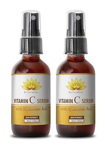 Beauty products - VITAMIN C SERUM With Hyaluronic Acid - Beauty wrinkle reducer anti aging facial serum - 2 bottles