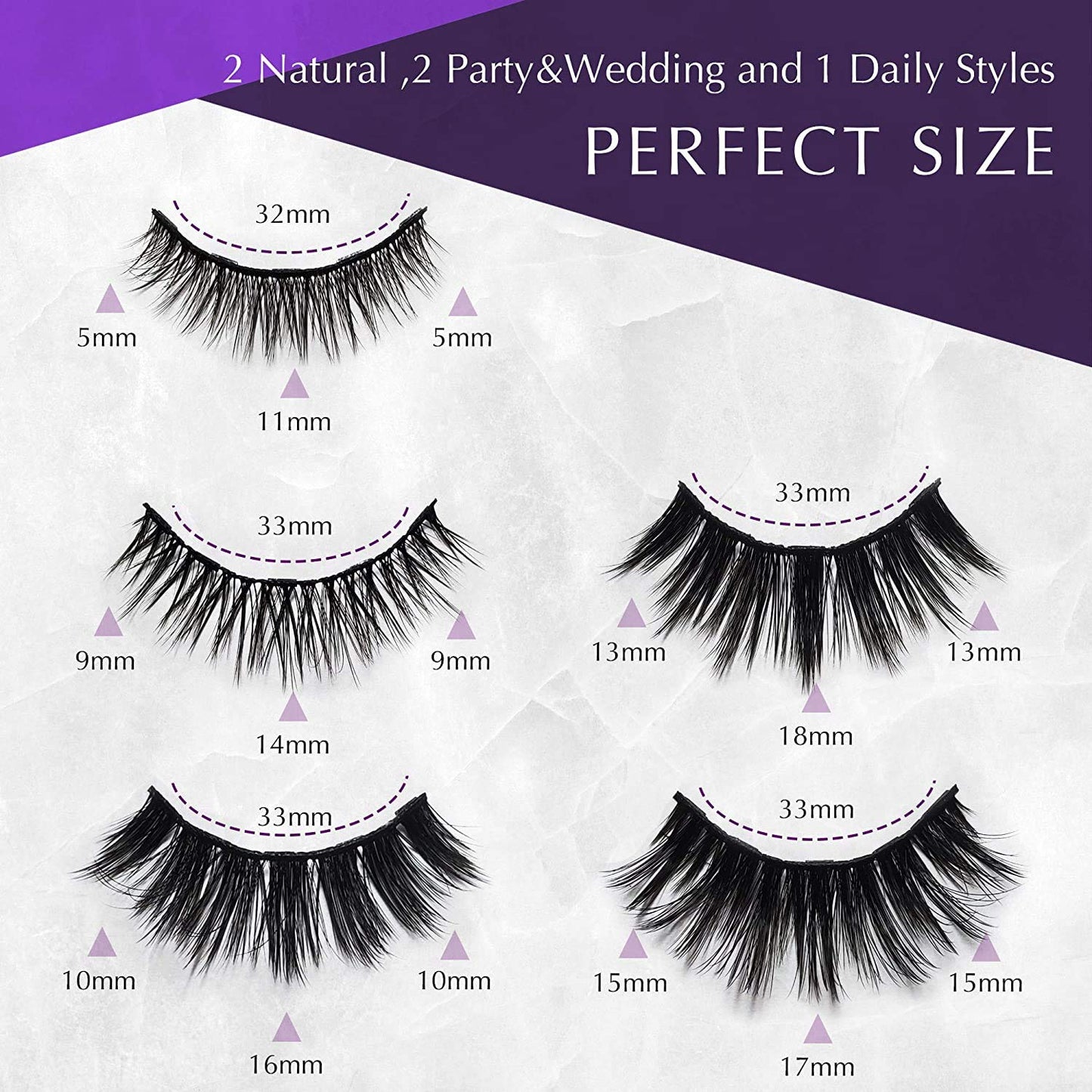 Magnetic Eyelashes with Applicator: 5 Pairs Reusable Natural & Glam Lashes, Lightweight Magnetic Liner, Beginner-Friendly, No Glue Needed, Waterproof