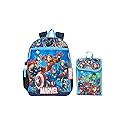 Marvel Backpack Set - 16" Kindergarten Elementary Boys Avengers bookbag with Organizational Pouch - Marvel Avengers Gift Backpack For Kids 4-8