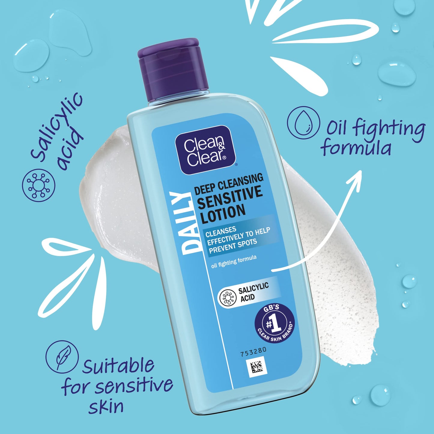 Clean & Clear Deep Cleansing Lotion - Sensitive (200ml)