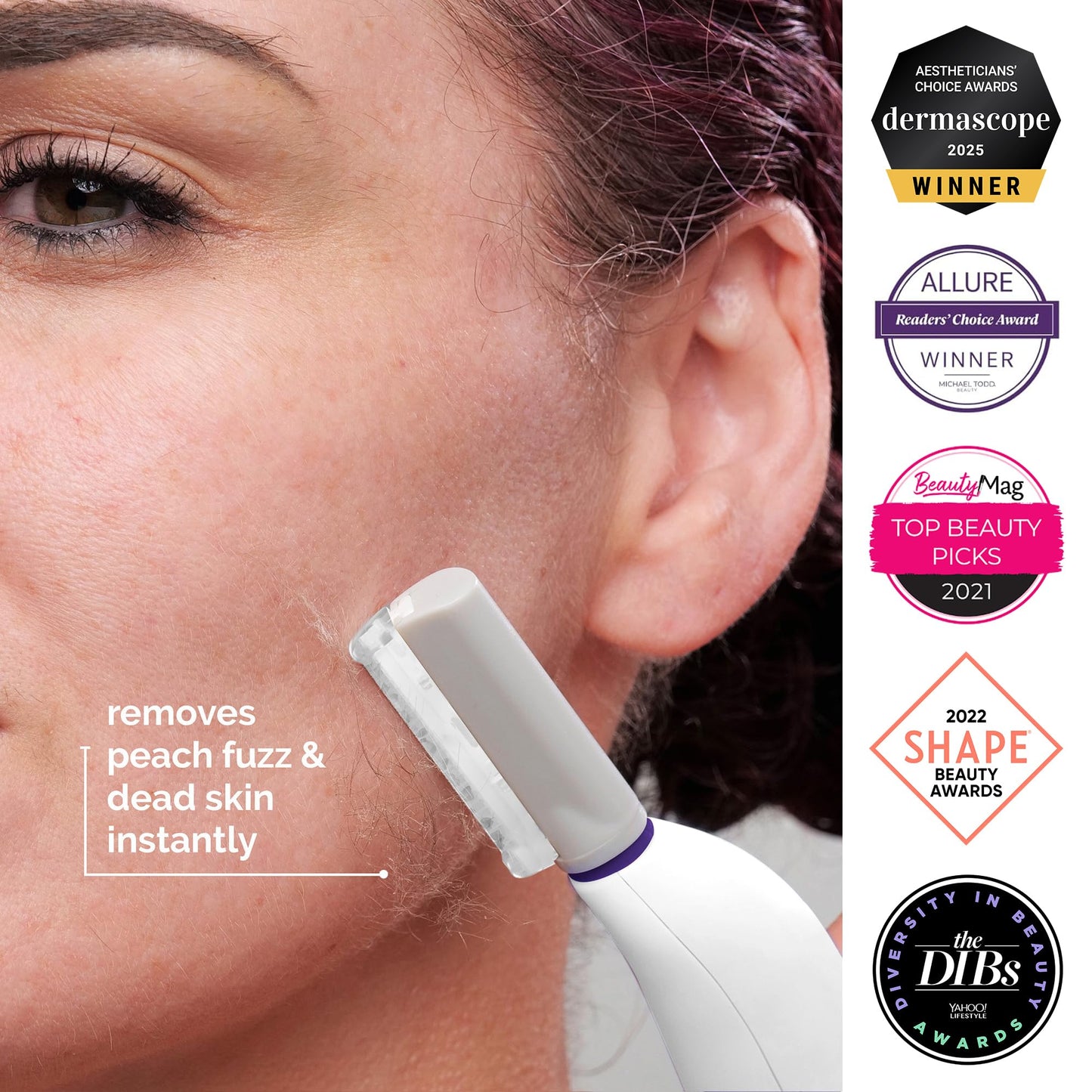 Michael Todd Beauty Sonicsmooth – Sonic Dermaplaning Tool for Women, 2-in-1 Facial Exfoliation & Peach Fuzz Remover with 8 Weeks Blades