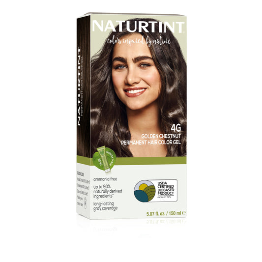 Naturtint 4G Golden Chestnut Permanent Hair Color (Pack of 1), Ammonia Free, Vegan, Cruelty Free, up to 100% Gray Coverage, Long Lasting Results