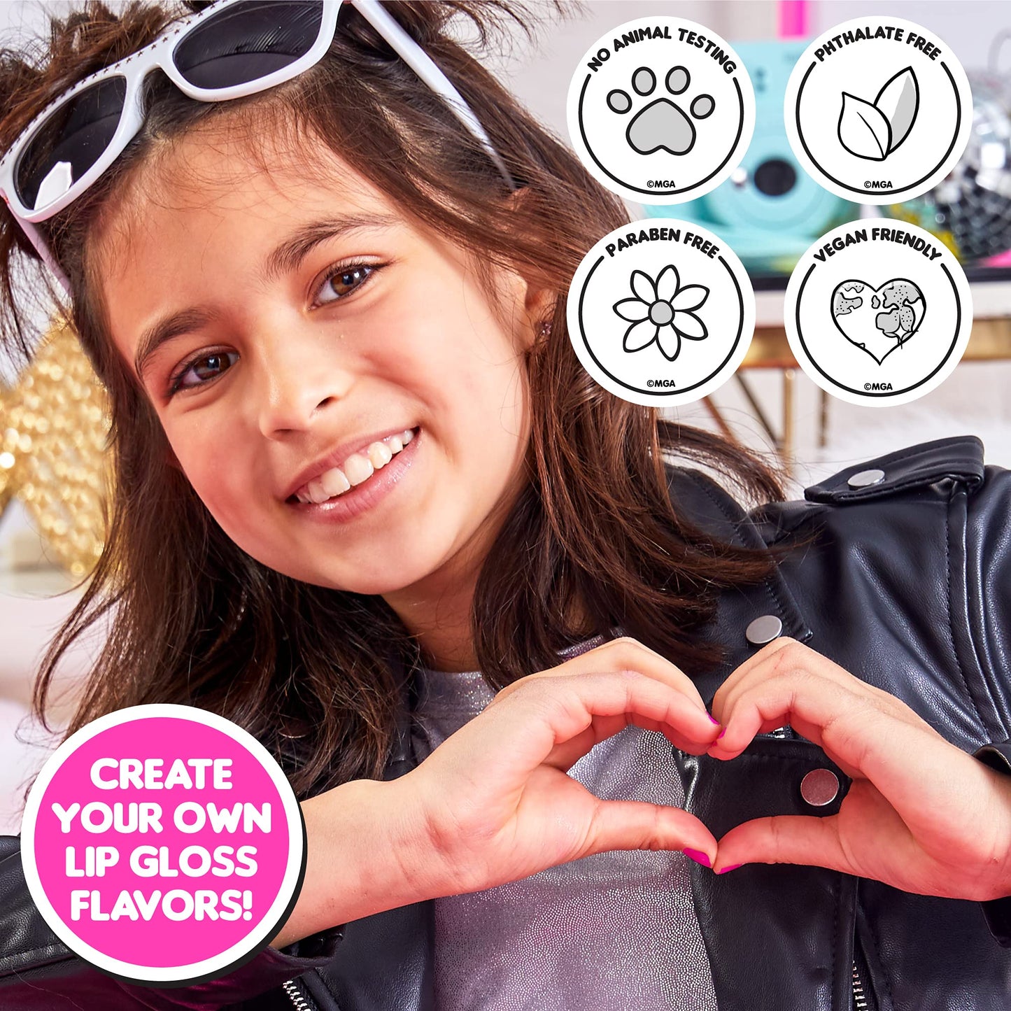 L.O.L. Surprise! O.M.G. Lollipop Lip Gloss by Horizon Group USA, Create 4 LOL Surprise Lip Glosses, Includes 4 Lip Gloss Containers, 3 Fun Flavors
