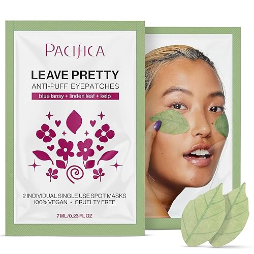 Pacifica Undereye Spot Serum Mask - Leave Pretty Anti-Puff Eye Patches with Vitamin C & Kelp, Hydrating Under-Eye Masks for Dark Circles & Puffiness