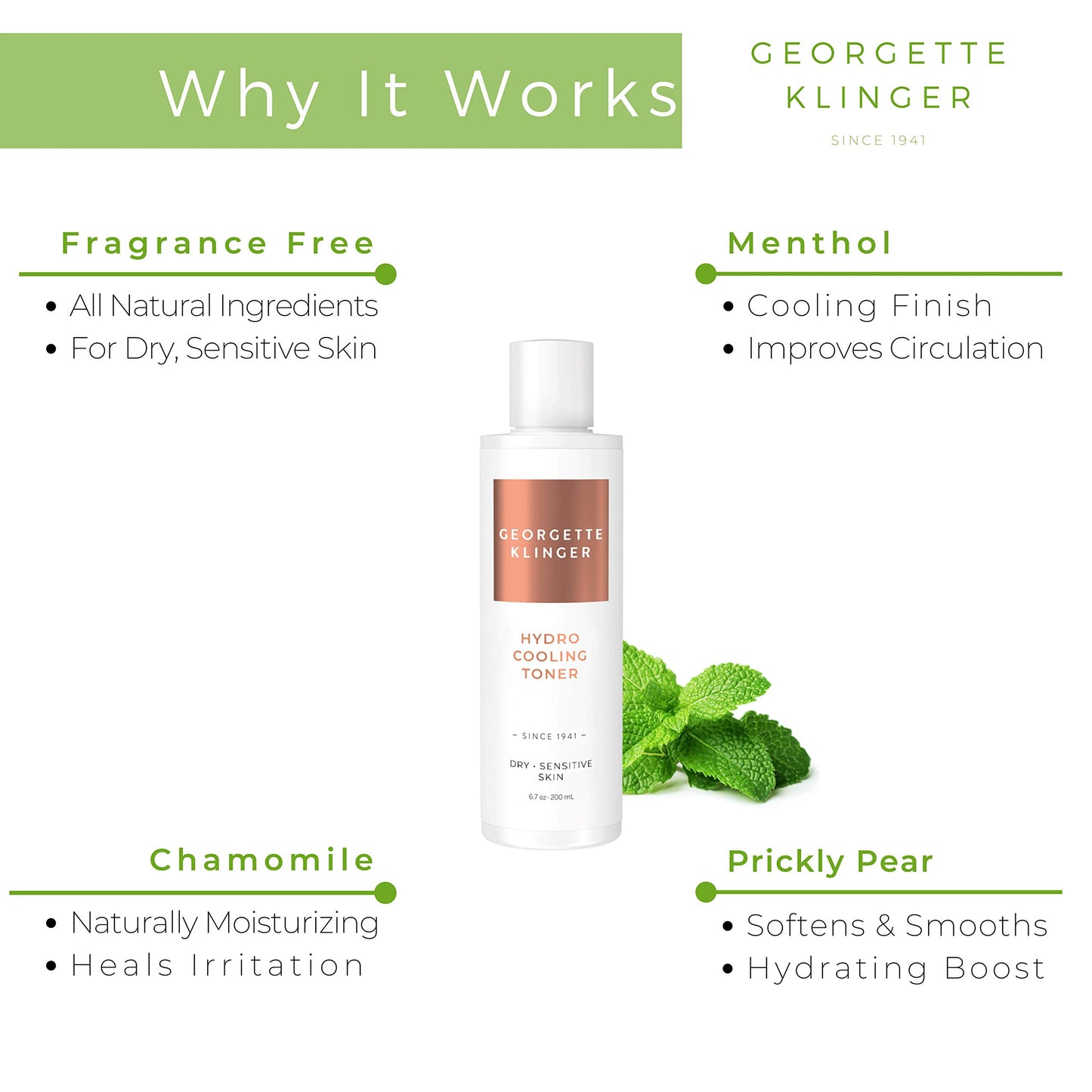 Georgette Klinger Hydro Cooling Face Toner - 6.7 oz