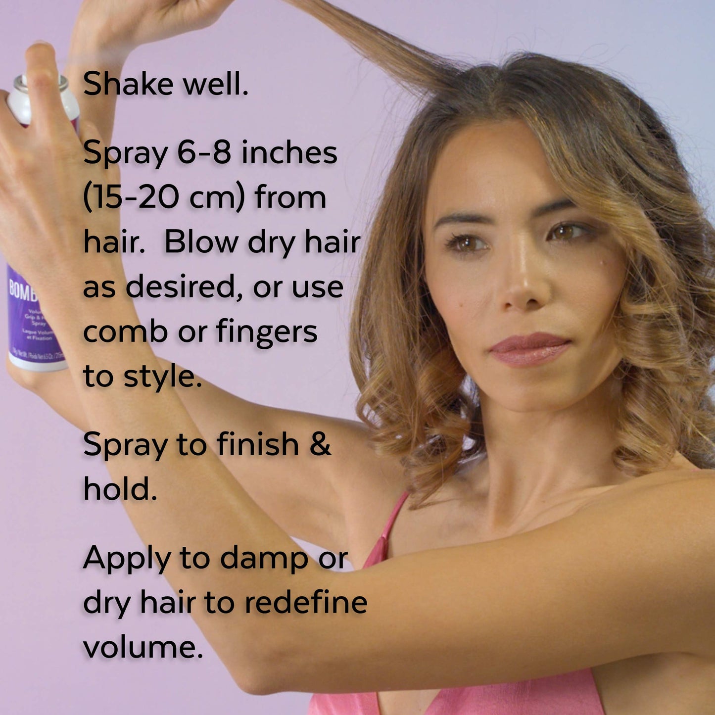 ALOXXI Bombshell Volumizing Grip Styler 3-in-1 Texturizing Hairspray & Dry Shampoo Adds Volume, Texture & Medium Hold Heat Protection up to 450F, 6.5