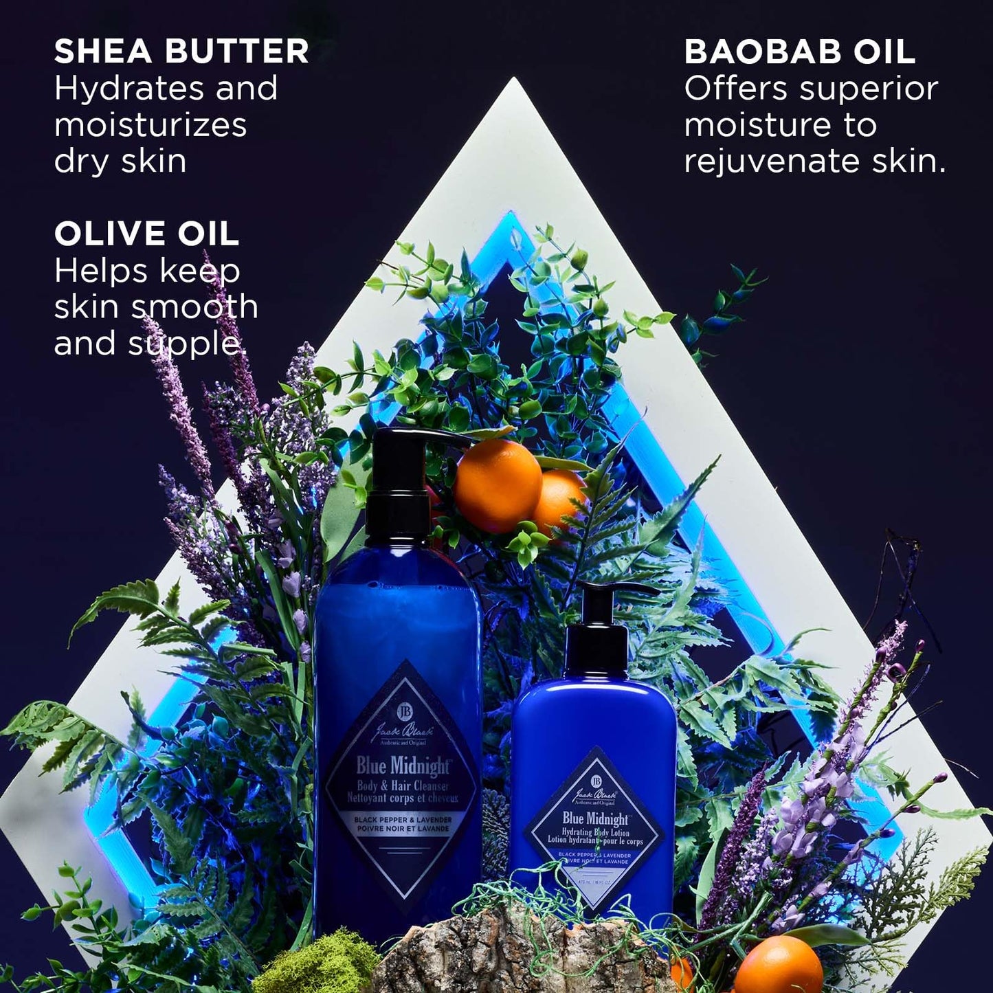 Jack Black Blue Midnight Hydrating Body Lotion, 16oz