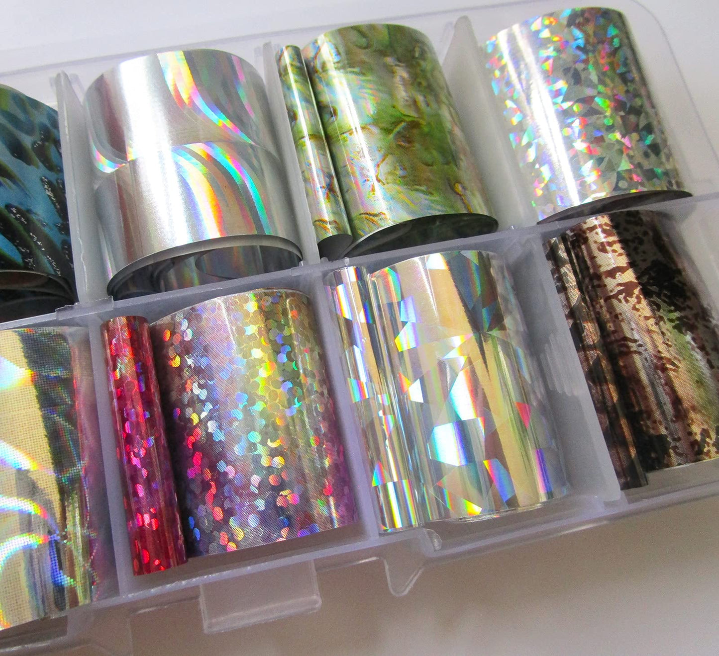 30 Sheet Holographic Transfer Nail Foil Stickers Starry Sky Nail Art Foils Sticker Wraps Metallic Gold Silver Laser Transfer Nail Decals for Manicure