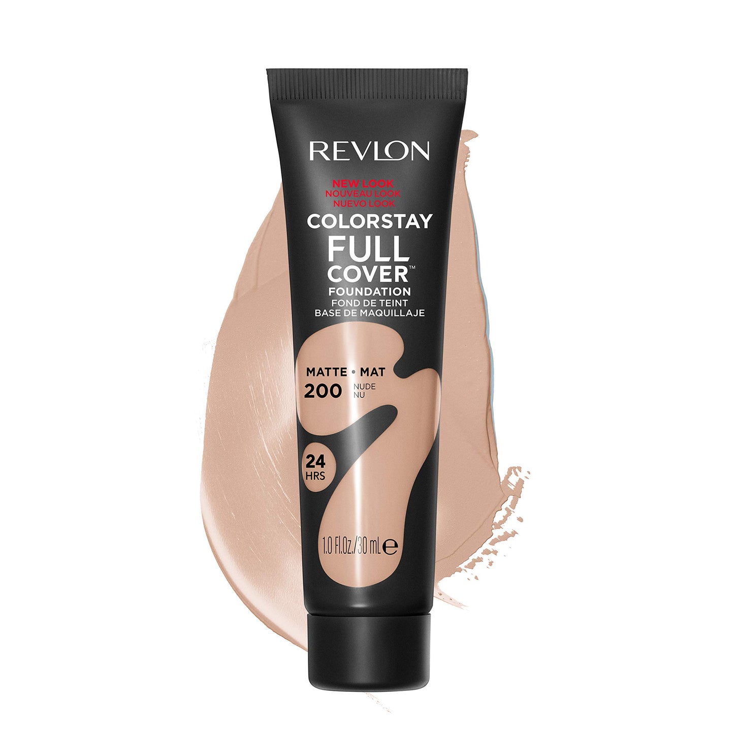 Revlon Liquid Foundation, ColorStay Face Makeup for Normal and Dry Skin, Longwear Full Coverage with Matte Finish, Oil Free, Nude, 1.0 Fl Oz