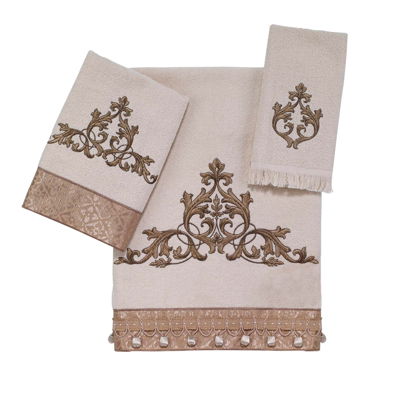 Avanti Linens - Hand Towel, Soft & Absorbent Cotton (Monaco Collection, Ivory)