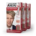 Just For Men Easy Comb-In Color Mens Hair Dye, Easy No Mix Application with Comb Applicator - Sandy Blond, A-10, Pack of 3