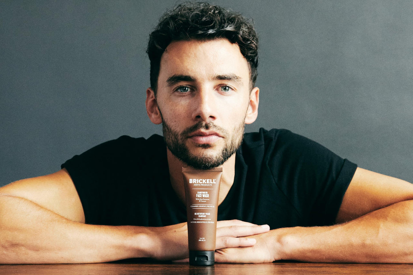 Brickell Men's Clarifying Gel Face Wash for Men, Natural and Organic Rich Foaming Daily Facial Cleanser Formulated With Geranium, Coconut and Aloe