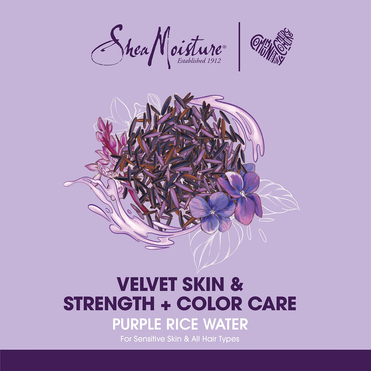 SheaMoisture Strength and Color Care Primer and Styler Hairspray for Damaged Hair Purple Rice Water to Prep and Protect 7.5 oz