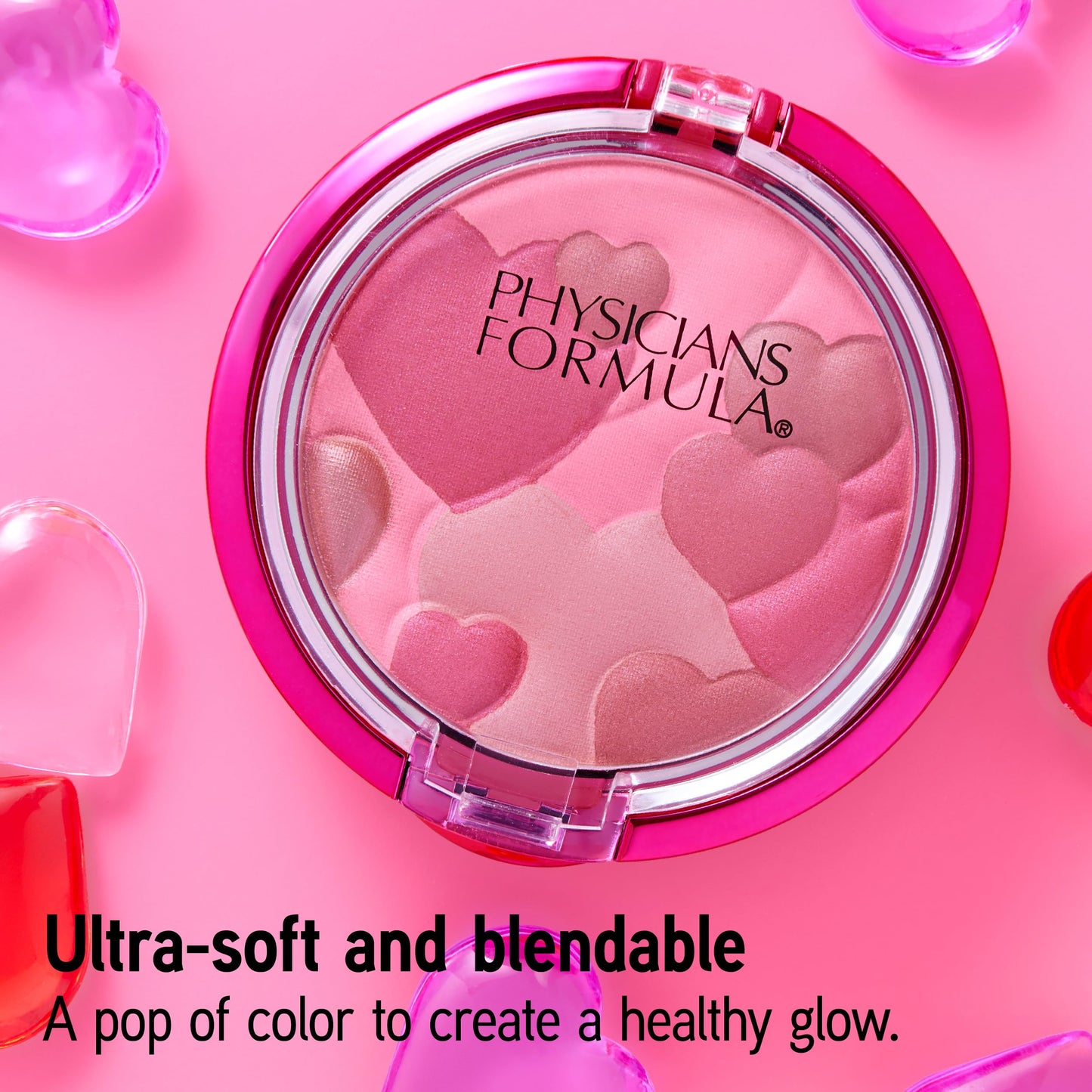 Physicians Formula Happy Booster Glow & Mood Boosting Blush, Silky Smooth Formula, Hypoallergenic, Blends Easily with Radiant Finish - Rose