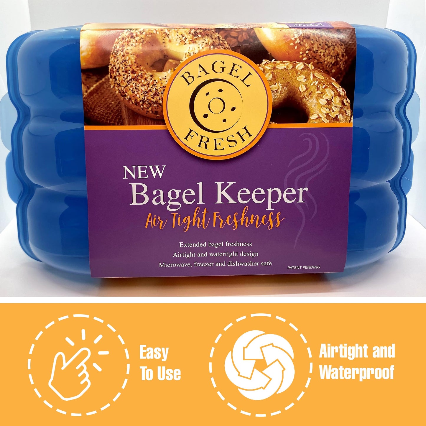 Touch Up Cup Bagel Fresh Holder Container Bread Storage Keeper Saver, Airtight and Reusable, BPA-Free, As Seen On Shark Tank Products, Pack of 1…