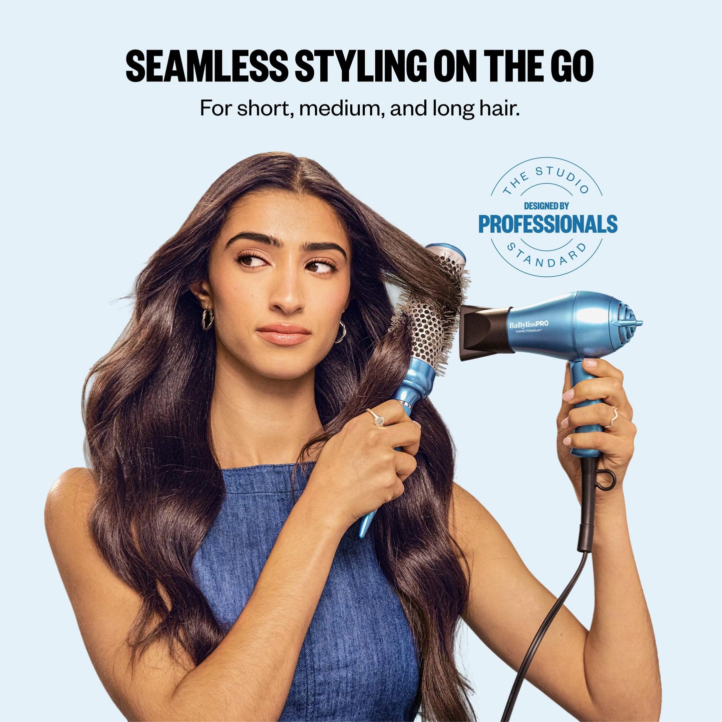 BaBylissPRO Nano Titanium Travel Dryer, Blue Beauty and Personal Care BaBylissPRO
