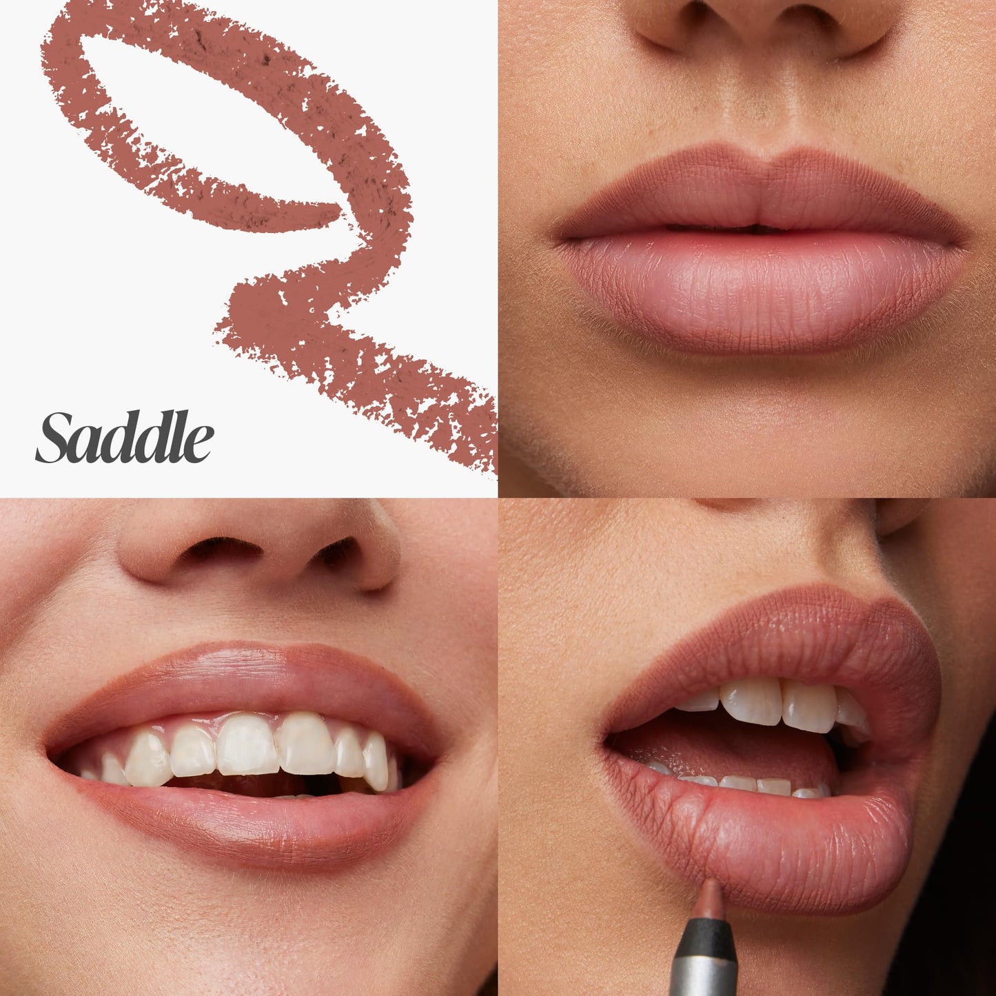 Wonderskin Lipliner Pencil - 360 Contour Lipliner, Long Lasting, Sharpenable, Waterproof and Transfer-Proof Brown Lip Liner Pencil (Saddle) Beauty and Personal Care Wonderskin