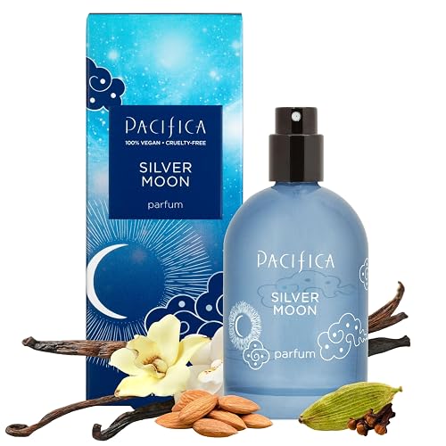 Pacifica Silver Moon Vanilla Almond Spice Perfume - Warm Gourmand Clean Fragrance for Women, 2 fl oz (Vegan & Cruelty-Free)