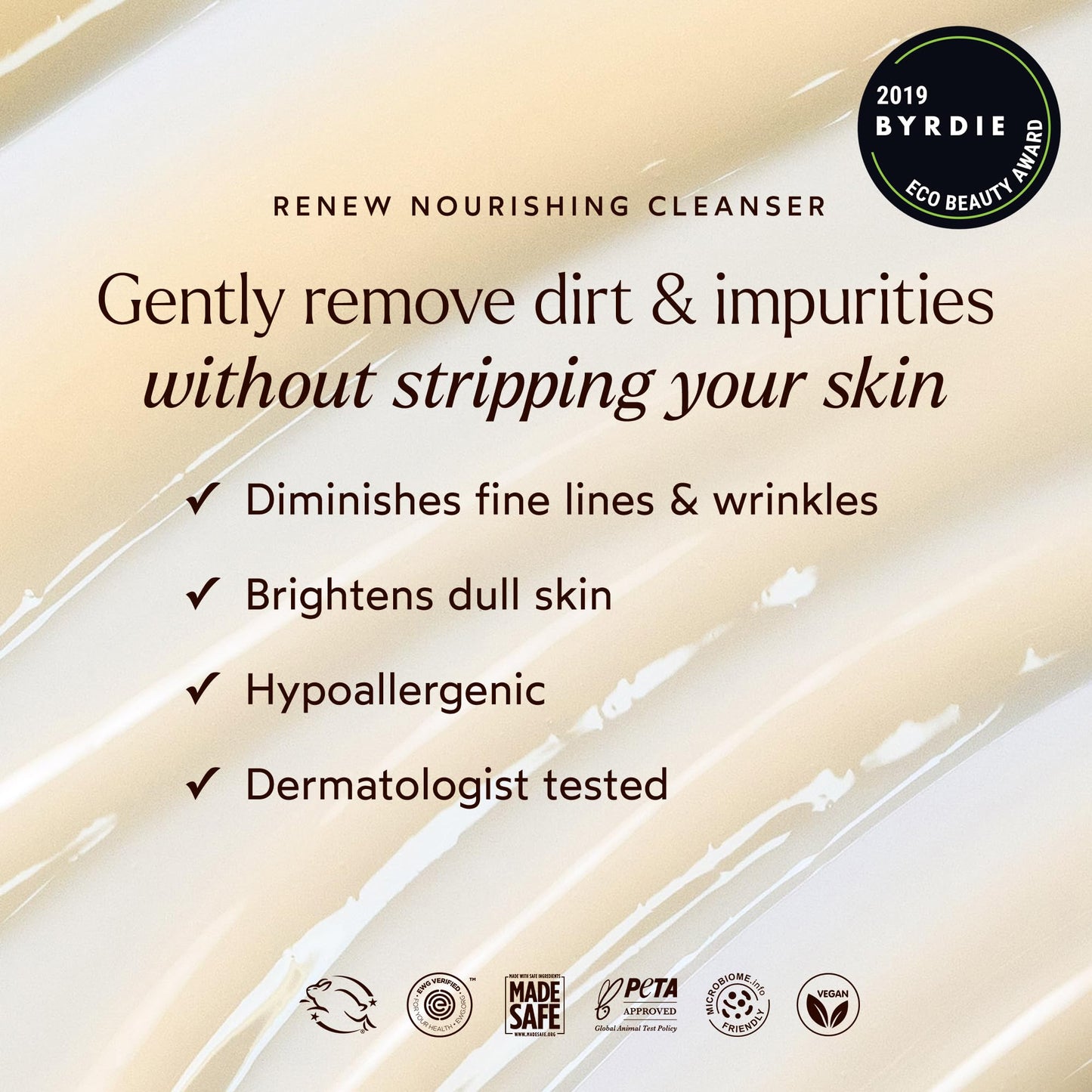 True Botanicals Renew Nourishing Cleanser | Gently Moisturizes + Refreshes Dry Skin | All Skin Types | Dermatologist Tested, Hypoallergenic, All