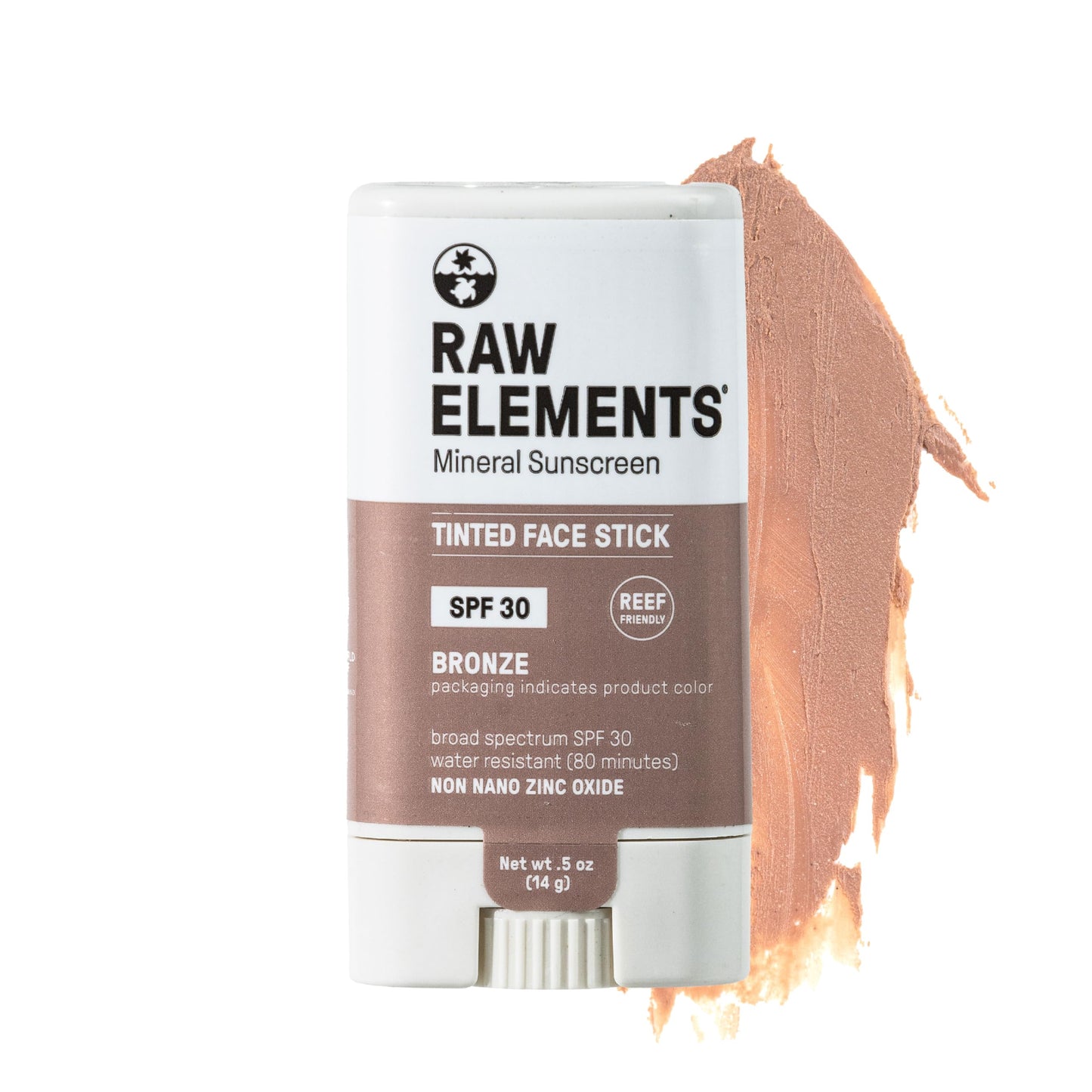 Raw Element Ultra-Moisturizing Face Tint Sunscreen, SPF 30+, Non Toxic Mineral Face Cream, Non Nano Zinc Oxide, Reef Friendly, Safe for All Ages, 0.5