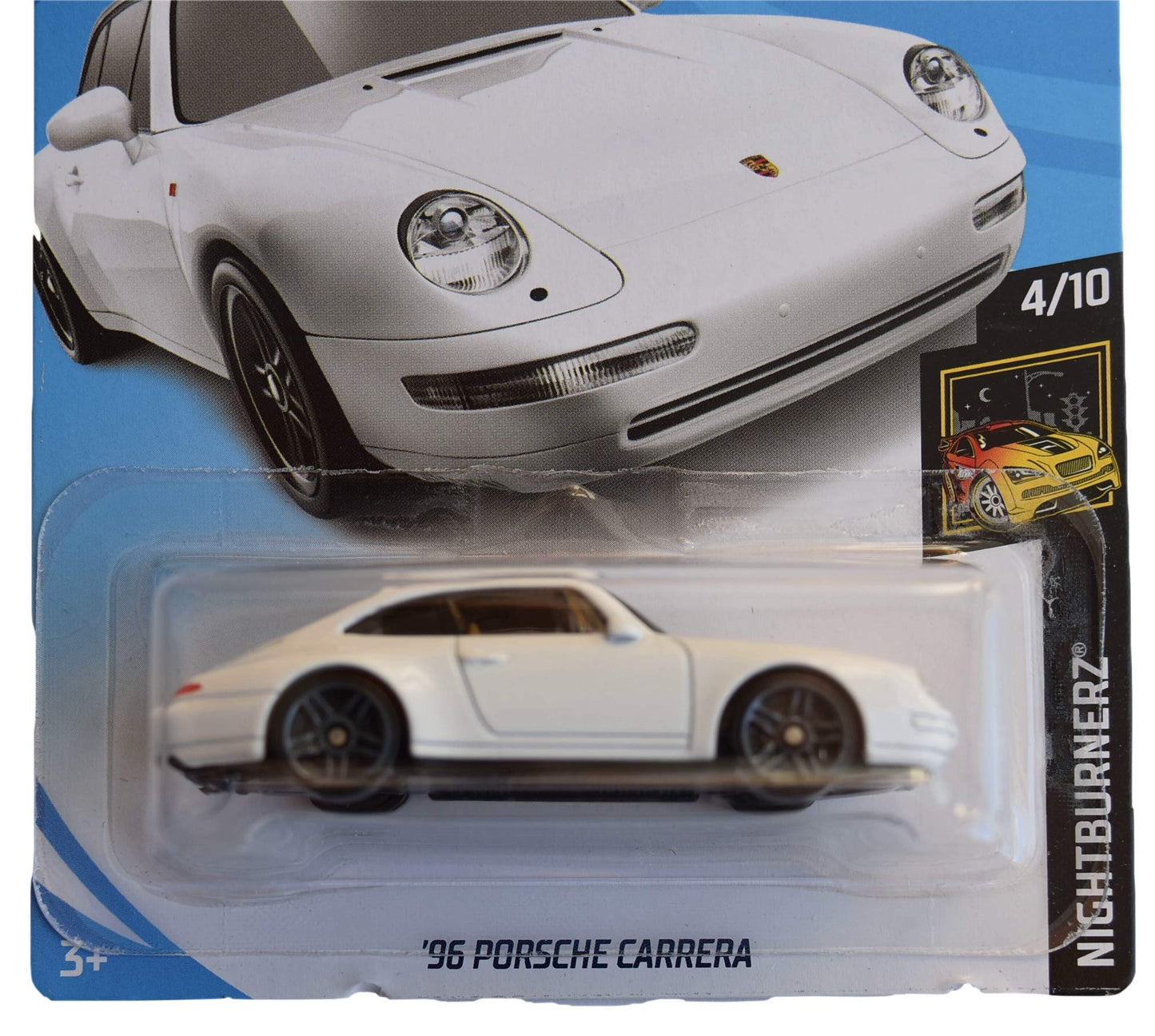 Hot Wheels Nightburnerz 4/10 [White] '96 Porsche Carrera 155/250