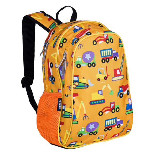 Wildkin 15-inch Kids Backpack - Durable, Padded, Adjustable for School & Travel - Under Construction