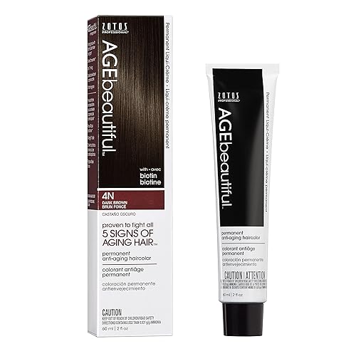 AGE beautiful Permanent Hair Color Dye Liqui Creme | 100% Gray Coverage | Anti-Aging Haircolor | Biotin for Thicker, Fuller Hair | Professional Salon