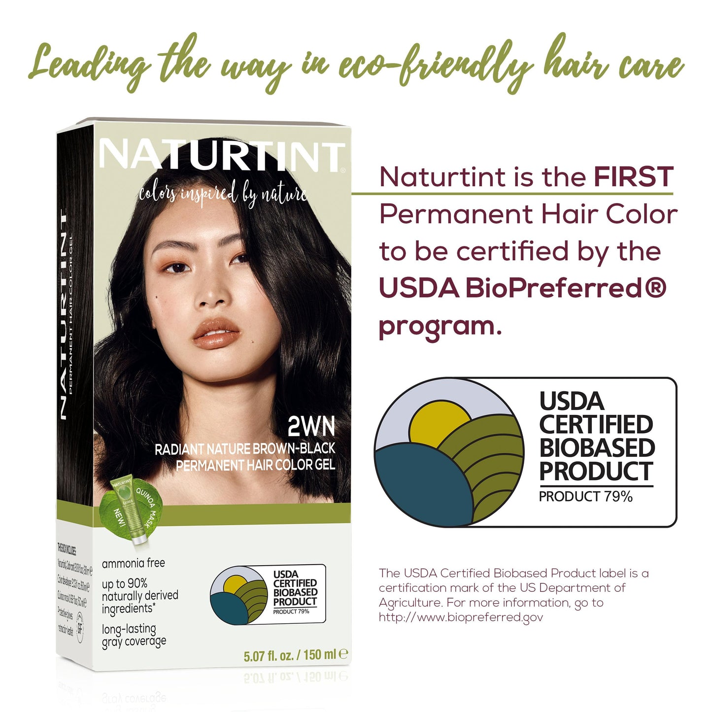 Naturtint 2WN Radiant Nature Brown Black Permanent Hair Color (Pack of 1), Ammonia Free, Vegan, Cruelty Free, up to 100% Gray Coverage, Long Lasting