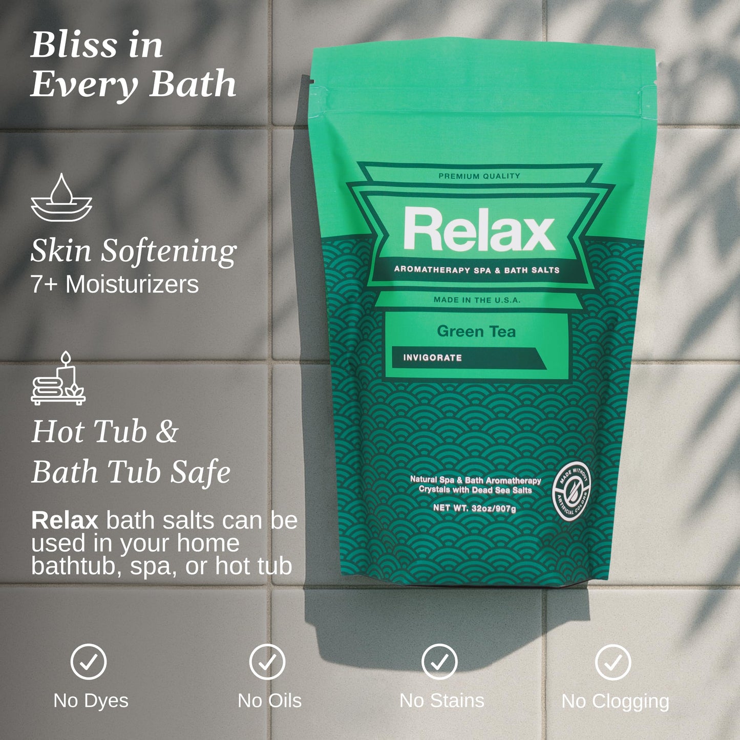 Relax Spa & Bath Aromatherapy Variety Pack Bath Salts for Hot Tub, Bath, or Spa, Four 2LB Bags Infused with Magnesium, Bath Salt for Soaking, Escape Beauty and Personal Care Relax Spa & Bath