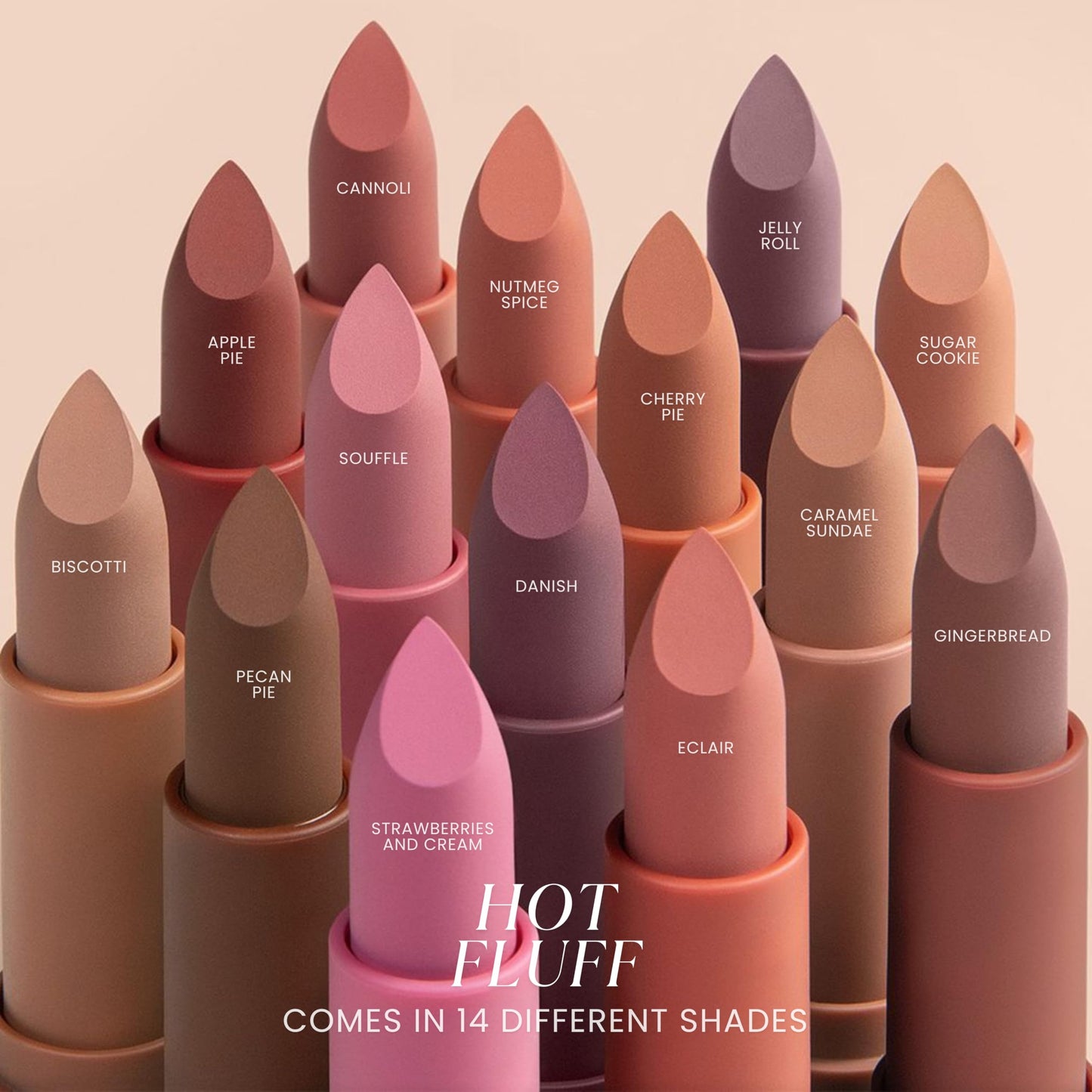 Jason Wu Beauty Hot Fluff Modern Matte Lipstick - 3-in-1 Lipstick, Blush, Shadow, 3.8g 0.134oz (Apple Pie, 3.8g)