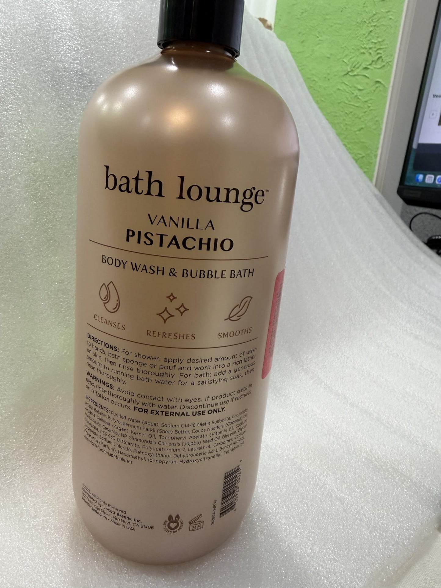 Bath Lounge Vanilla Pistachio Body Wash and Bubble Bath, 32 oz Beauty & Personal Care Bath Lounge