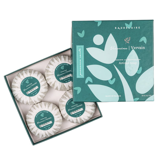 Provence Sante Luxury French Cleansing Bar - Moisturizing Shea Butter - Triple-milled Vervain Fragrance, 2.7oz 4-Bar Gift Box Beauty & Personal Care Provence Sante