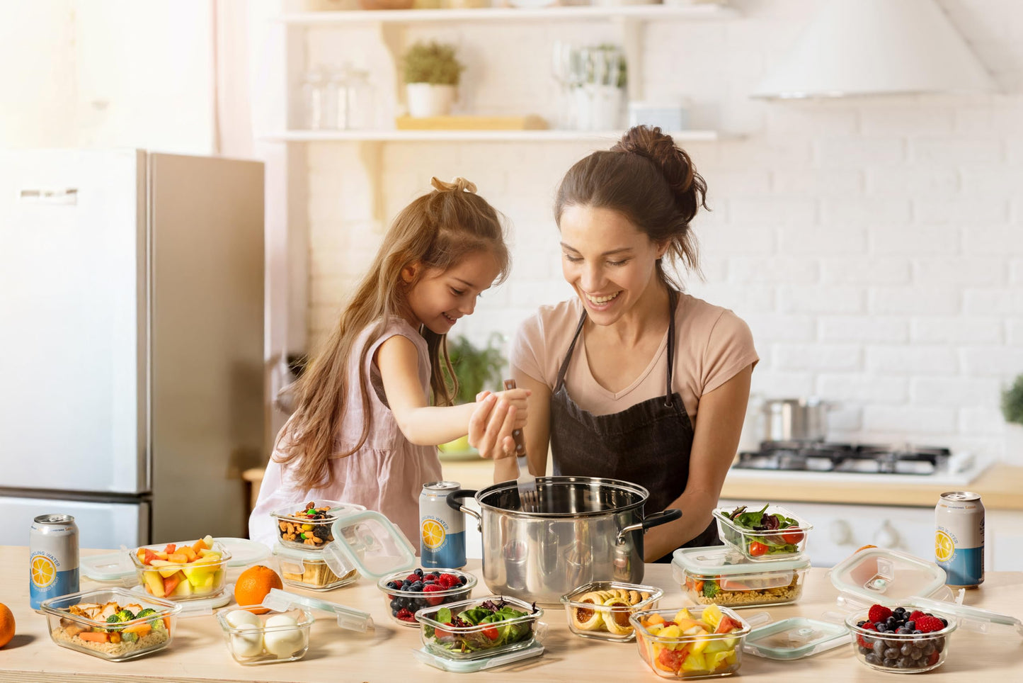 Razab 24 Pc Airtight Glass Food Storage Containers - Glass Meal Prep Containers - Freezer to Oven Safe - Steam Release Valve BPA Free - Airtight…