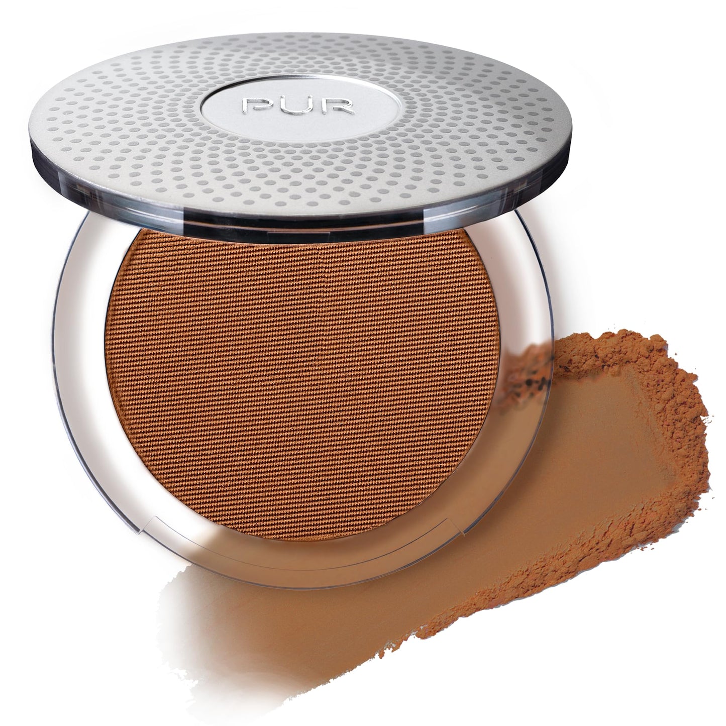 PUR Beauty 4-in-1 Pressed Mineral Makeup Powder Foundation with SPF 15 - Concealer & Finishing Compact Pressed Powder for Face - Buildable Medium