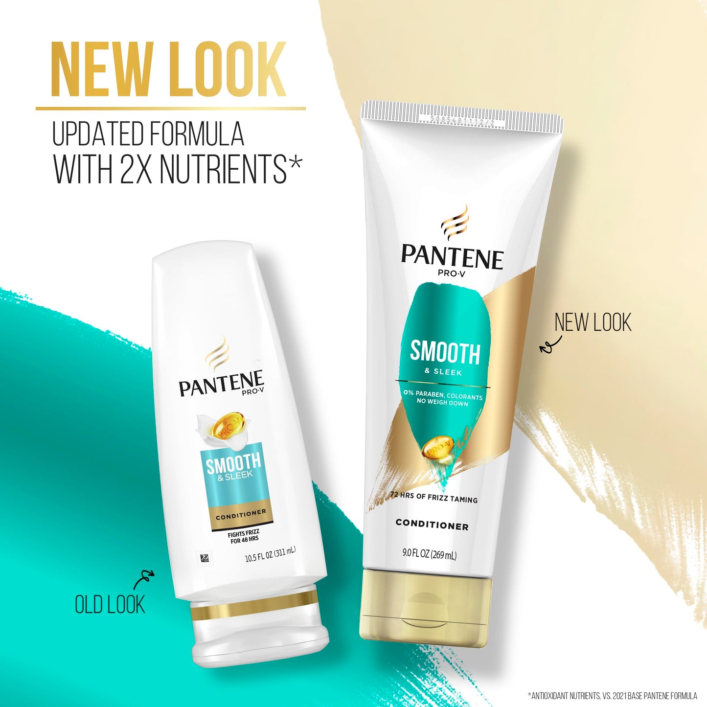 Pantene Pro-V Smooth & Sleek Duo Set Shampoo & Conditioner 12-12.6 Fl Oz