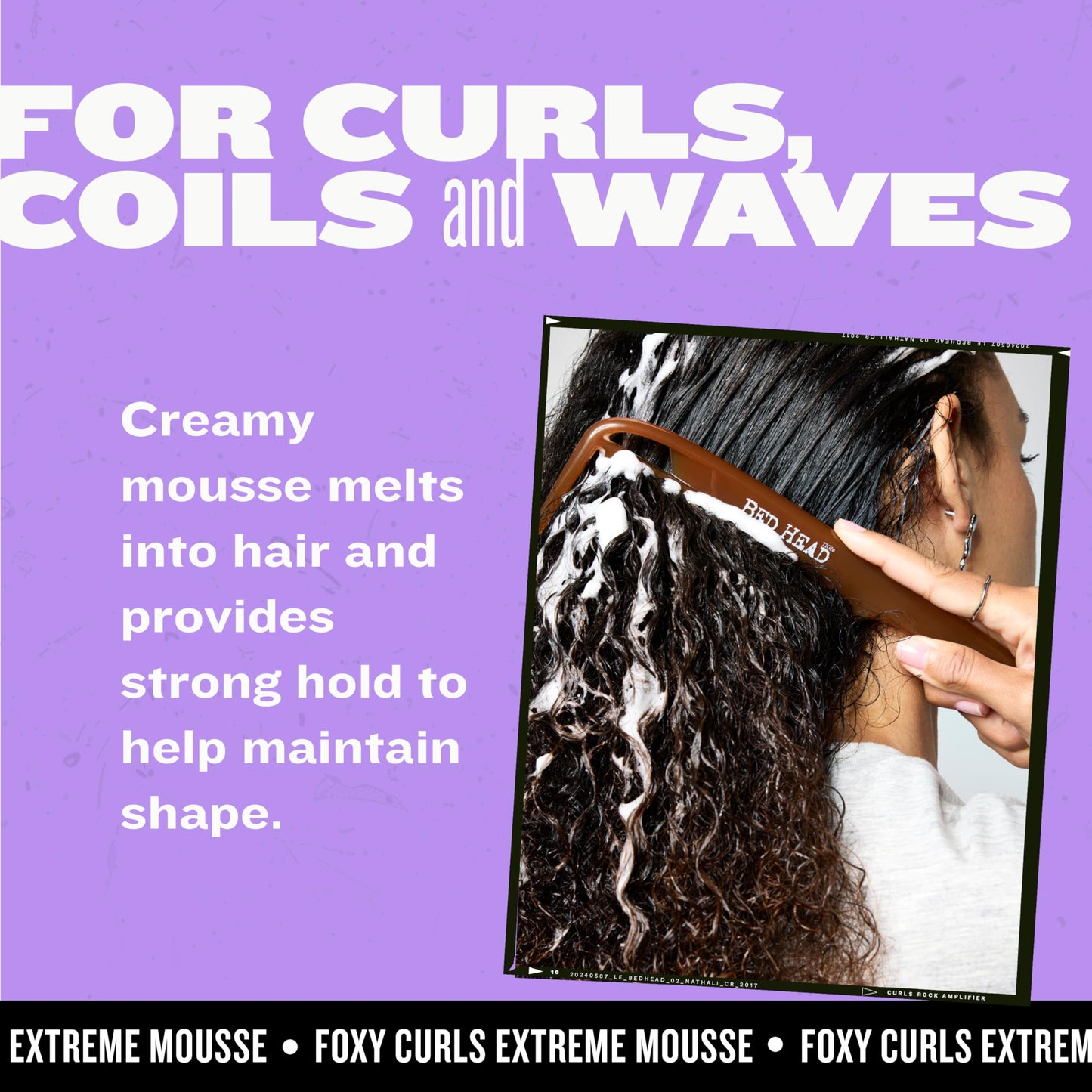TIGI Bed Head Foxy Curls Curly Hair Mousse for Strong Hold 8.4 oz