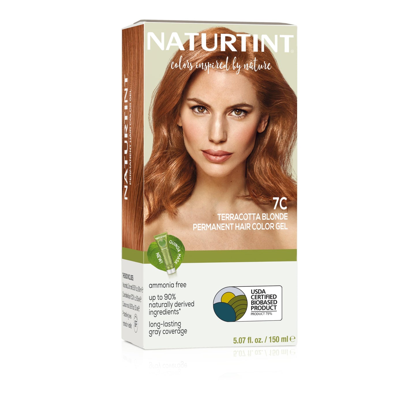 Naturtint 7C Terracotta Blonde Permanent Hair Color (Pack of 1), Ammonia Free, Vegan, Cruelty Free, up to 100% Gray Coverage, Long Lasting Results