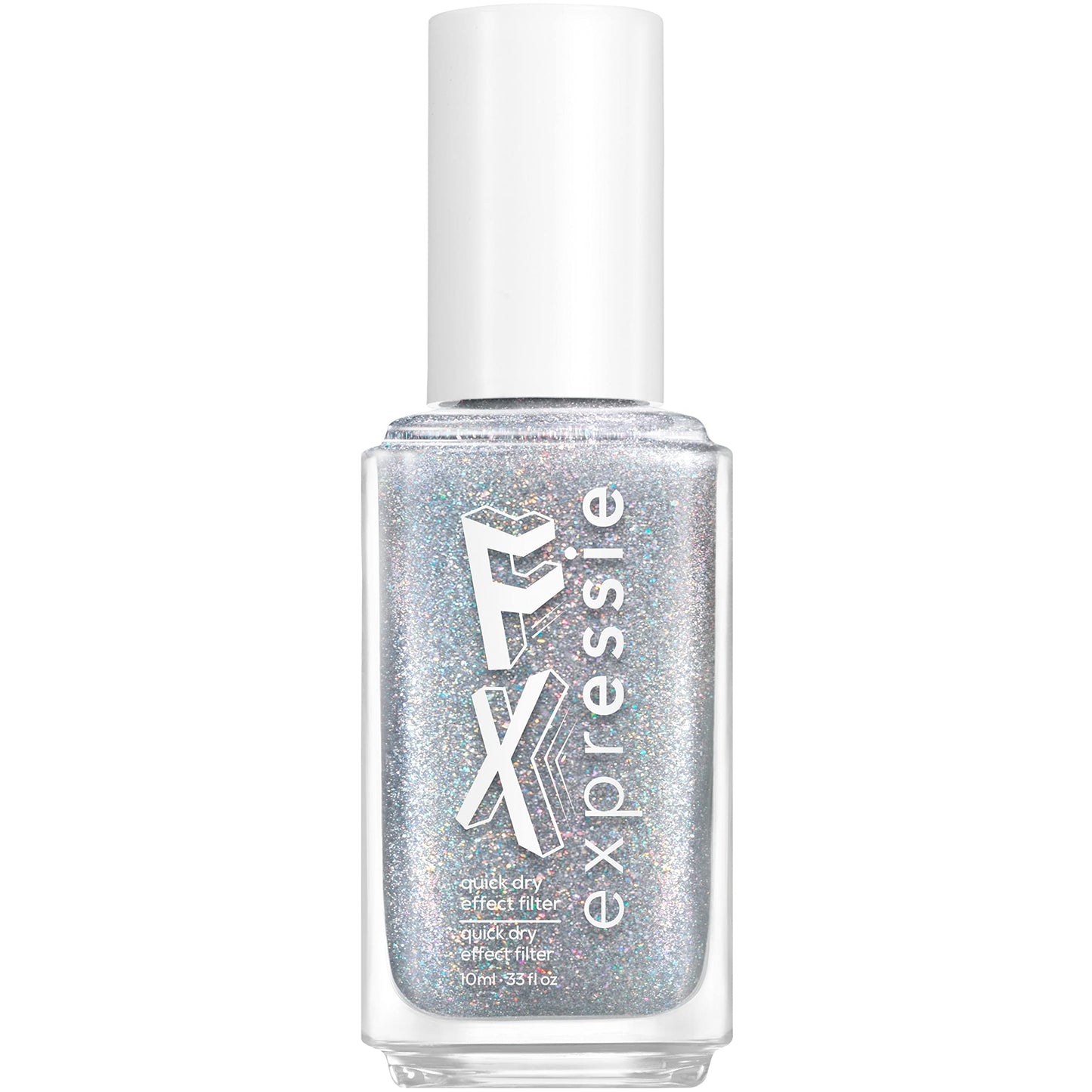 essie Expressie FX Quick-Dry Vegan Nail Polish, Silver Glitter Top Coat, 0.33 fl oz Beauty & Personal Care essie